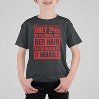 Redhead Pride T Shirt For Kid Only 2% Of The World Has Red Hair - Wonder Print Shop