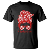 Redhead Life T Shirt Natural Red Hair Messy Bun Girl - Wonder Print Shop