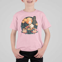 Mid Autumn Festival T Shirt For Kid Chinese Full Moon Rabbit Mooncake - Wonder Print Shop