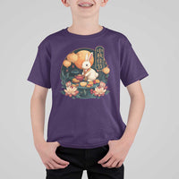 Mid Autumn Festival T Shirt For Kid Chinese Full Moon Rabbit Mooncake - Wonder Print Shop