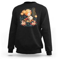 Mid Autumn Festival Sweatshirt Chinese Full Moon Rabbit Mooncake - Wonder Print Shop