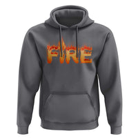 Couple Matching Fire And Ice Hoodie Typographic Fire