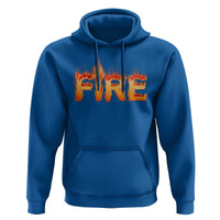 Couple Matching Fire And Ice Hoodie Typographic Fire