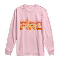 Couple Matching Fire And Ice Long Sleeve Shirt Typographic Fire