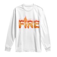 Couple Matching Fire And Ice Long Sleeve Shirt Typographic Fire