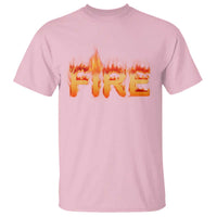 Couple Matching Fire And Ice T Shirt Typographic Fire