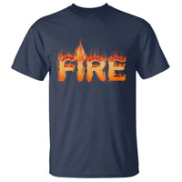 Couple Matching Fire And Ice T Shirt Typographic Fire