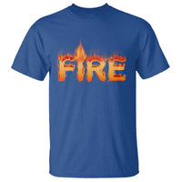 Couple Matching Fire And Ice T Shirt Typographic Fire
