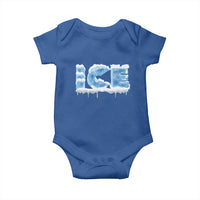 Couple Matching Fire And Ice Baby Onesie Typographic Ice