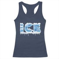 Couple Matching Fire And Ice Racerback Tank Top Typographic Ice