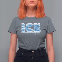 Couple Matching Fire And Ice T Shirt For Women Typographic Ice