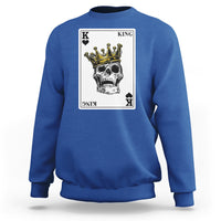 Poker Sweatshirt Couple Matching - 1/2 Card King Skull - Wonder Print Shop
