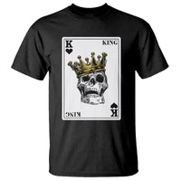 Poker T Shirt Couple Matching - 1/2 Card King Skull - Wonder Print Shop