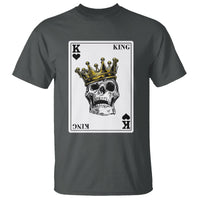 Poker T Shirt Couple Matching - 1/2 Card King Skull - Wonder Print Shop