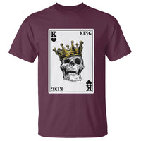 Poker T Shirt Couple Matching - 1/2 Card King Skull - Wonder Print Shop