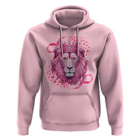 Breast Cancer Awareness Pink Lion Warrior Hoodie