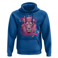 Breast Cancer Awareness Pink Lion Warrior Hoodie