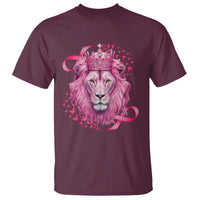 Breast Cancer Awareness Pink Lion Warrior T Shirt - Wonder Print Shop