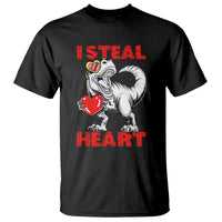 Valentine's Day T Shirt Dinosaur I Steal Hearts Kid Boy Men Lover - Wonder Print Shop