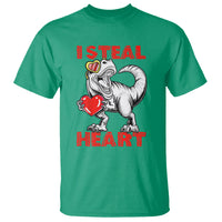 Valentine's Day T Shirt Dinosaur I Steal Hearts Kid Boy Men Lover - Wonder Print Shop