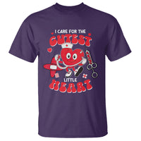 Valentine's Day T Shirt I Care For Cutest Little Hearts Nurse Life - Wonder Print Shop