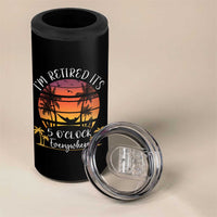 It's 5 O'Clock Everywhere I'm Retired 4 in 1 Can Cooler Tumbler Retirement At Beach Sunset Summer