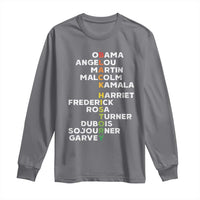 Black History Leaders Long Sleeve Shirt Obama Martin Malcolm Harriet