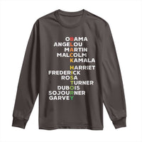 Black History Leaders Long Sleeve Shirt Obama Martin Malcolm Harriet