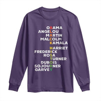 Black History Leaders Long Sleeve Shirt Obama Martin Malcolm Harriet