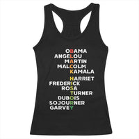 Black History Leaders Racerback Tank Top Obama Martin Malcolm Harriet