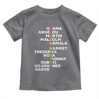 Black History Leaders Toddler T Shirt Obama Martin Malcolm Harriet