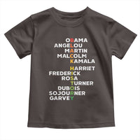 Black History Leaders Toddler T Shirt Obama Martin Malcolm Harriet