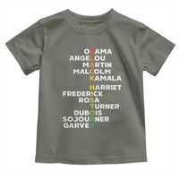 Black History Leaders Toddler T Shirt Obama Martin Malcolm Harriet