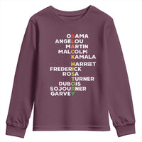 Black History Leaders Youth Sweatshirt Obama Martin Malcolm Harriet