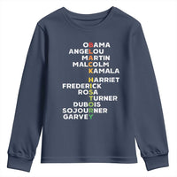 Black History Leaders Youth Sweatshirt Obama Martin Malcolm Harriet
