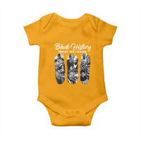 What We Learn From Black History Baby Onesie Martin Malcolm Harriet Angela Rosa Frederick
