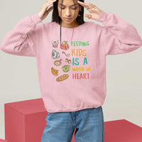 Lunch Lady Sweatshirt Feeding Kids Is A Work of Heart - Wonder Print Shop