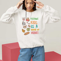 Lunch Lady Sweatshirt Feeding Kids Is A Work of Heart - Wonder Print Shop