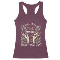 Watch Me Manifest Racerback Tank Top Manifesting Manifestation Everything I Want