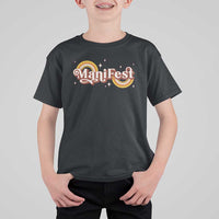Manifest T Shirt For Kid Retro Groovy Rainbow Law Of Attraction
