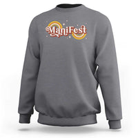 Manifest Sweatshirt Retro Groovy Rainbow Law Of Attraction