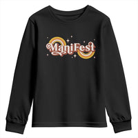 Manifest Youth Sweatshirt Retro Groovy Rainbow Law Of Attraction
