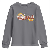 Manifest Youth Sweatshirt Retro Groovy Rainbow Law Of Attraction
