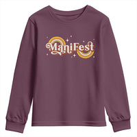 Manifest Youth Sweatshirt Retro Groovy Rainbow Law Of Attraction