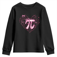 Coquette Pi Day Youth Sweatshirt Cute Girl Math