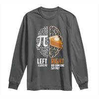 Funny Pi Day Long Sleeve Shirt Left Vs Right Brain 3,14 Pie Math Lover