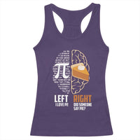 Funny Pi Day Racerback Tank Top Left Vs Right Brain 3,14 Pie Math Lover