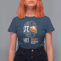 Funny Pi Day T Shirt For Women Left Vs Right Brain 3,14 Pie Math Lover