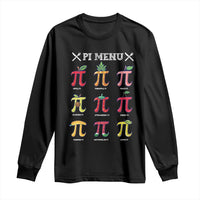 Funny Pi Day Long Sleeve Shirt Pi Menu Fruits Pie Math Lover