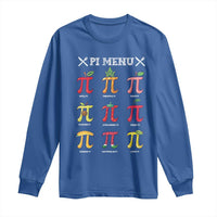 Funny Pi Day Long Sleeve Shirt Pi Menu Fruits Pie Math Lover